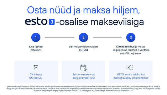 Aesthelis e-poes nüüd saadaval ESTO makseviis – tasu paindlikult kolmes osas