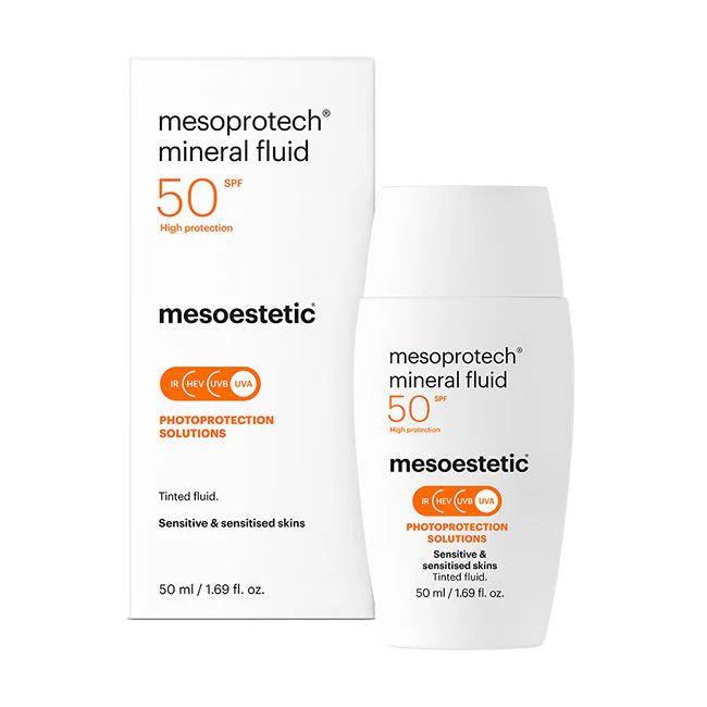 Mesoestetic Mesoprotech® Mineral Fluid SPF50 – mineraalne päikesekaitsefluid, 50 ml